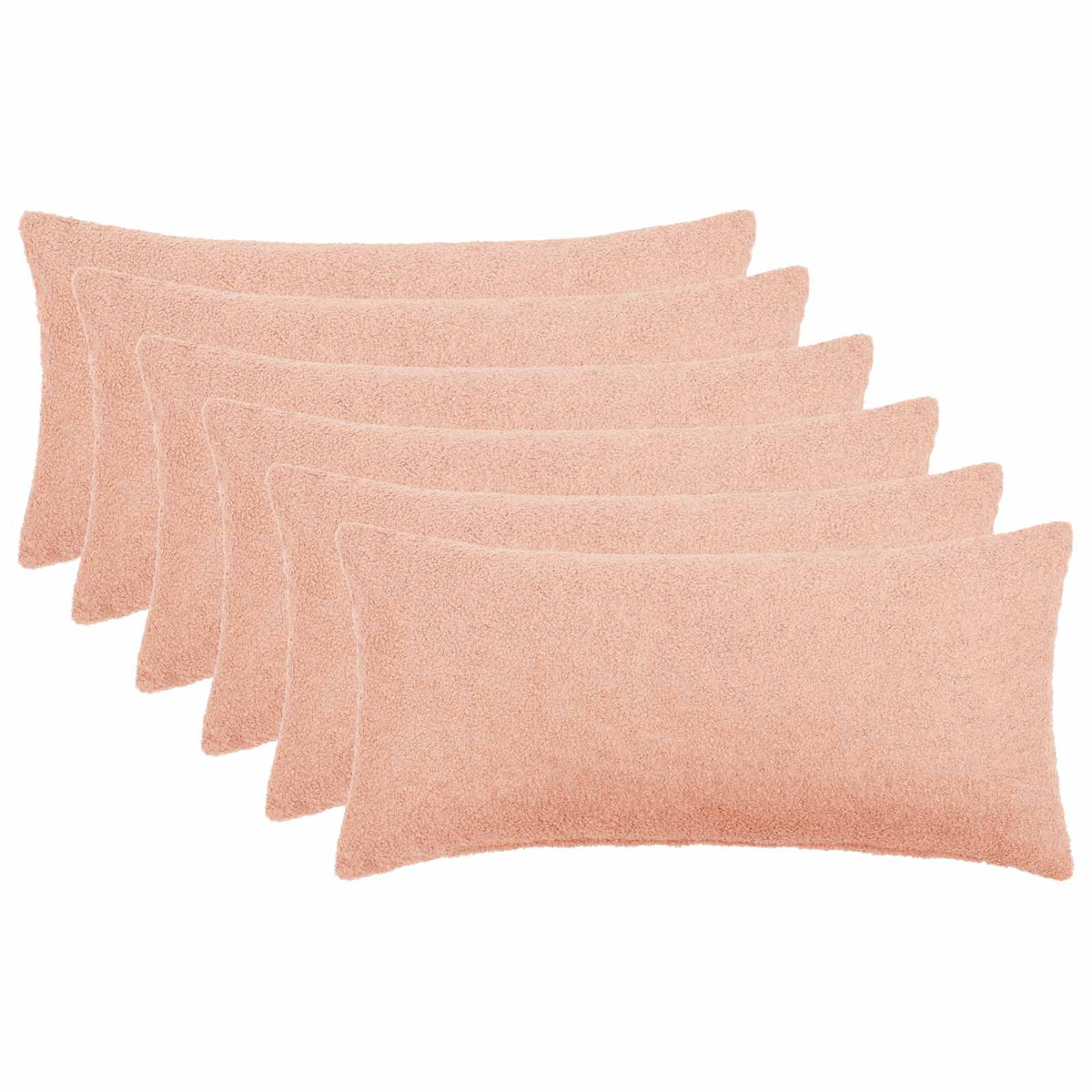 Presvlaka za jastuk 6 pcs HEERLEN Ružičasta 40 x 70 cm Bouclé