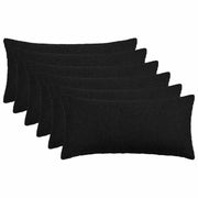 Presvlaka za jastuk 6 pcs HEERLEN Crna 40 x 70 cm Bouclé