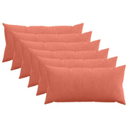 Presvlaka za jastuk 6 pcs HEERLEN Crvena narančasta 40 x 80 cm
