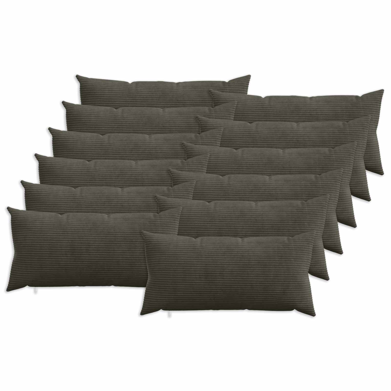 Presvlaka za jastuk 12 pcs HEERLEN Antracit 40 x 80 cm Kord
