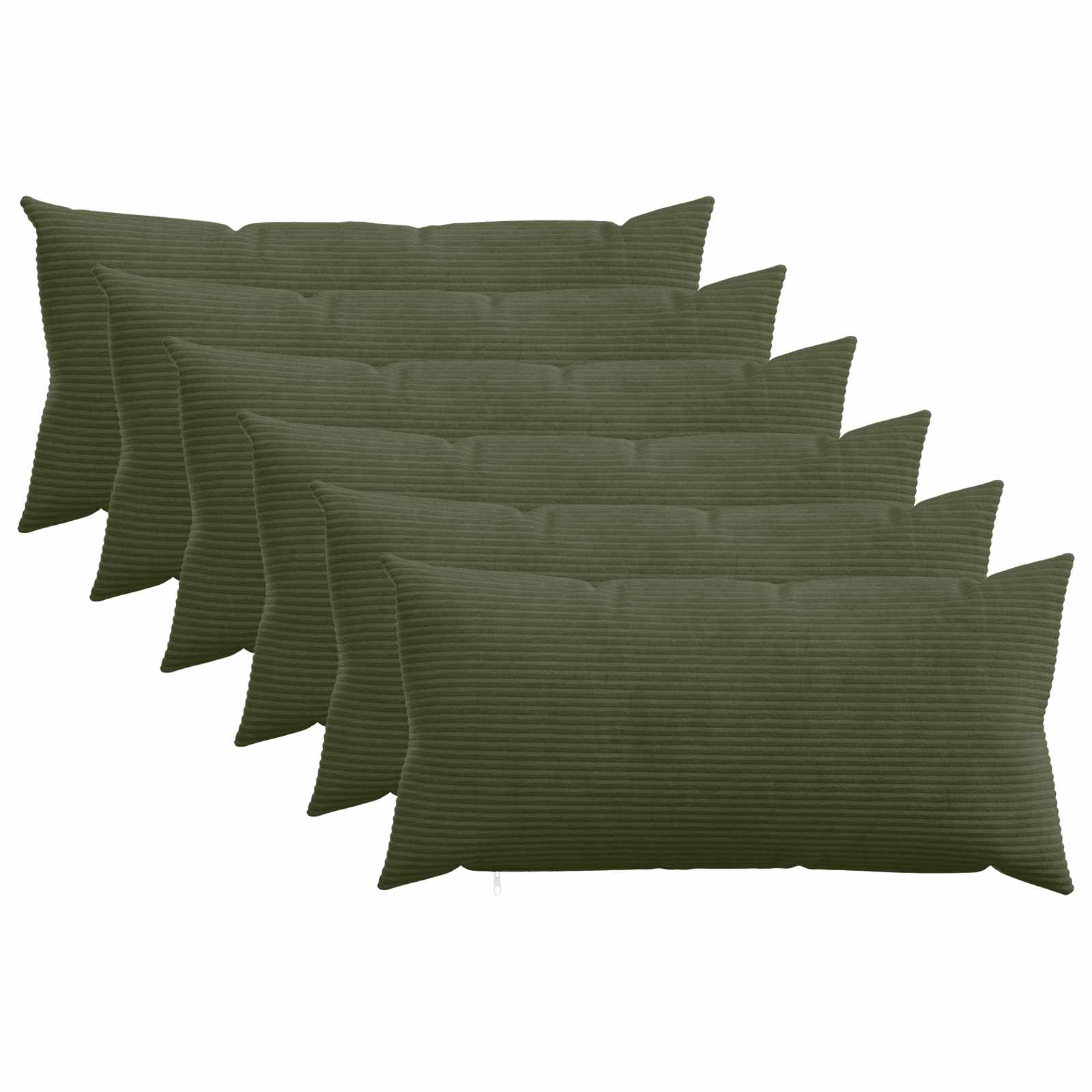Presvlaka za jastuk 6 pcs HEERLEN Zelena 40 x 80 cm Kord
