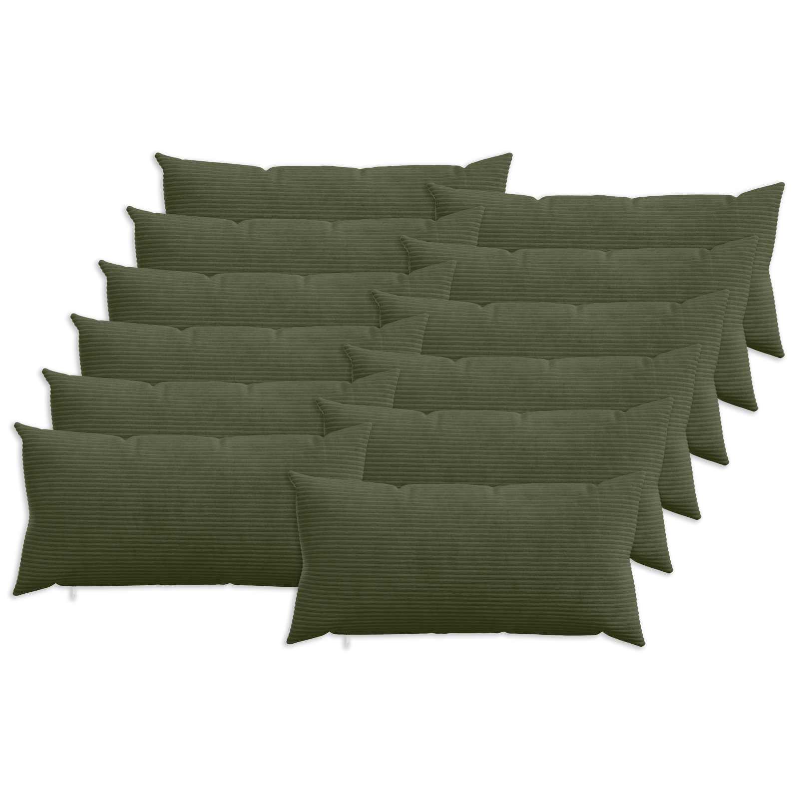 Presvlaka za jastuk 12 pcs HEERLEN Zelena 40 x 80 cm Kord