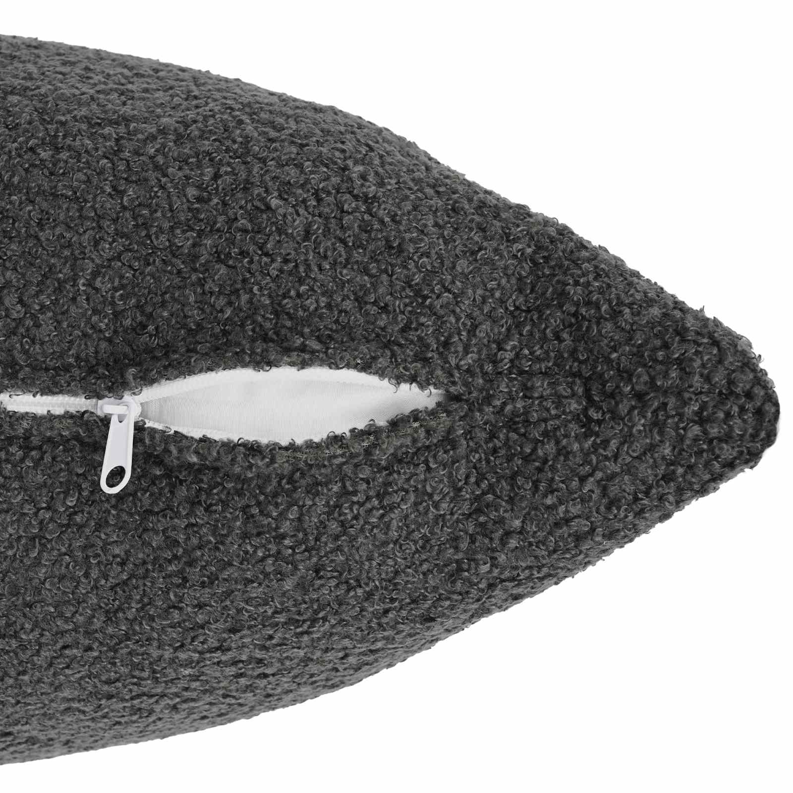 Presvlaka za jastuk 6 pcs HEERLEN Tamnosiva 40 x 80 cm Bouclé