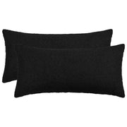 Presvlaka za jastuk 2 pcs HEERLEN Crna 40 x 80 cm Bouclé
