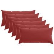 Presvlaka za jastuk 6 pcs HEERLEN Vinska crvena 40 x 80 cm