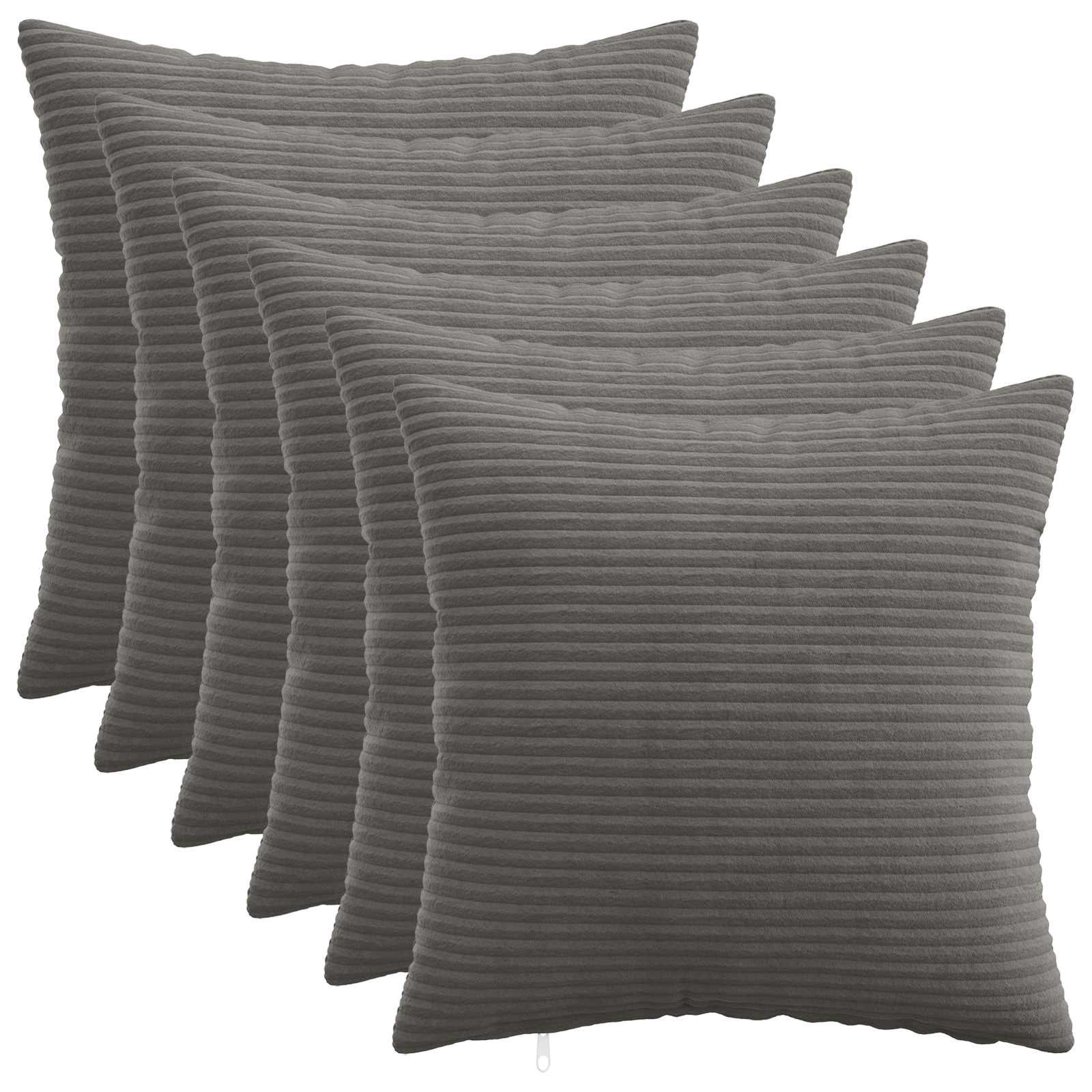 Presvlaka za jastuk 6 pcs HEERLEN Tamnosiva 45 x 45 cm Kord