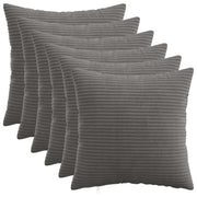 Presvlaka za jastuk 6 pcs HEERLEN Tamnosiva 45 x 45 cm Kord