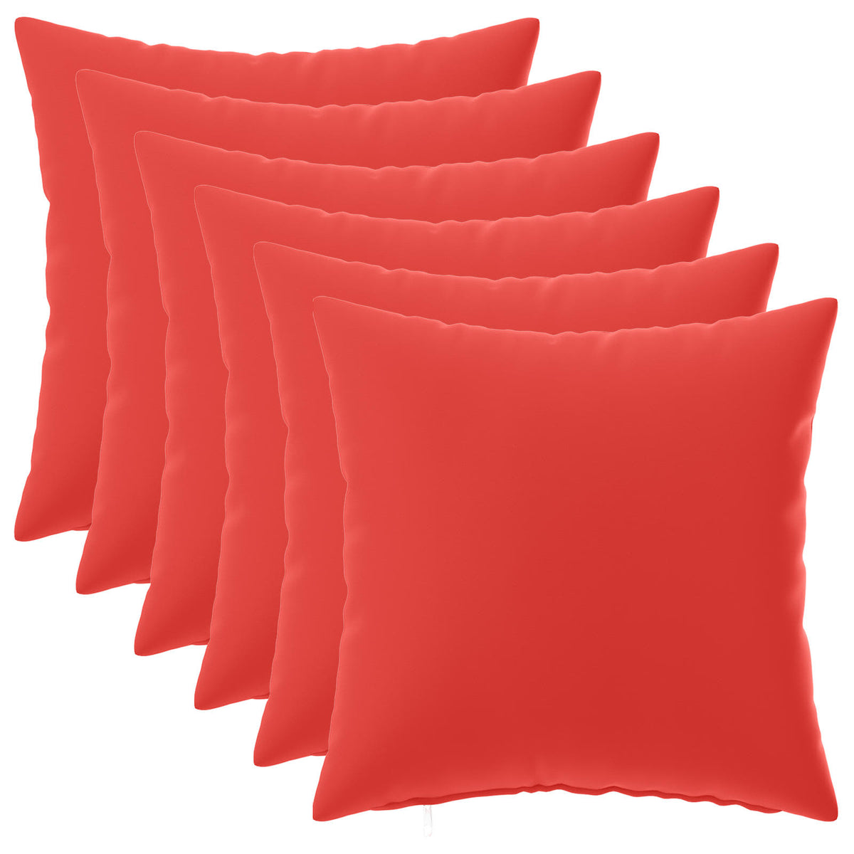 Presvlaka za jastuk 6 pcs HEERLEN Crvena 45 x 45 cm Poliester