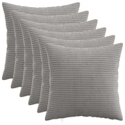 Presvlaka za jastuk 6 pcs HEERLEN Svjetlosiva 50 x 50 cm Kord