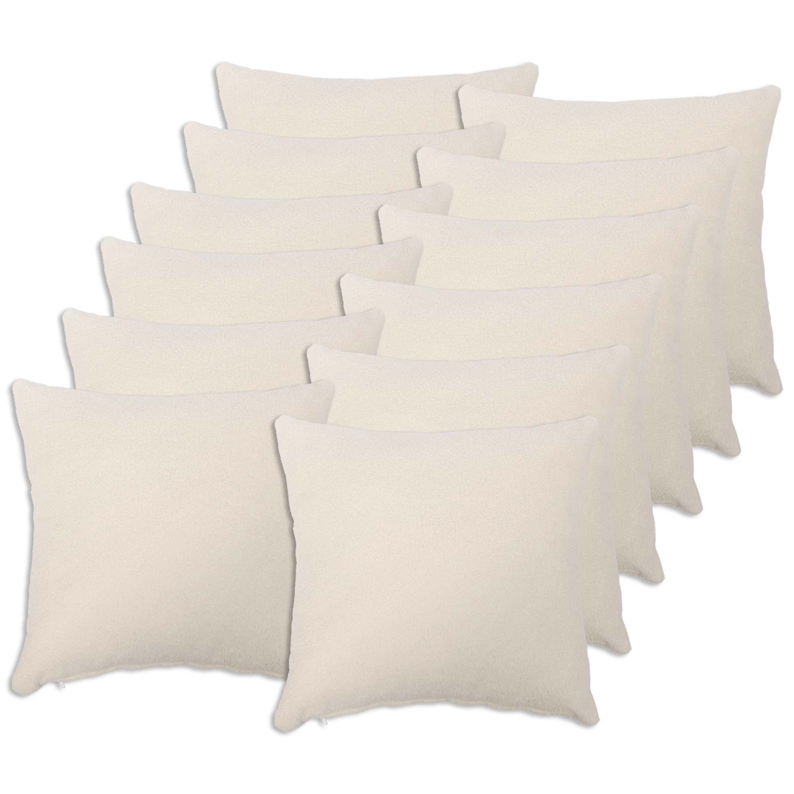 Presvlaka za jastuk 12 pcs HEERLEN Krem 50 x 50 cm Bouclé