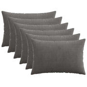 Presvlaka za jastuk 6 pcs HEERLEN Tamnosiva 50 x 70 cm Kord