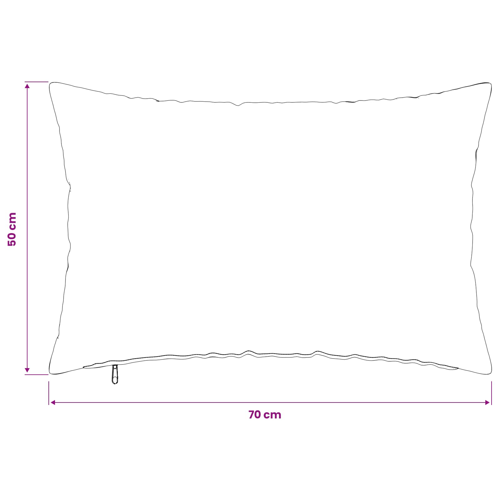 Presvlaka za jastuk 6 pcs HEERLEN Crna 50 x 70 cm Bouclé