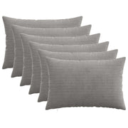 Presvlaka za jastuk 6 pcs HEERLEN Svjetlosiva 50 x 75 cm Kord