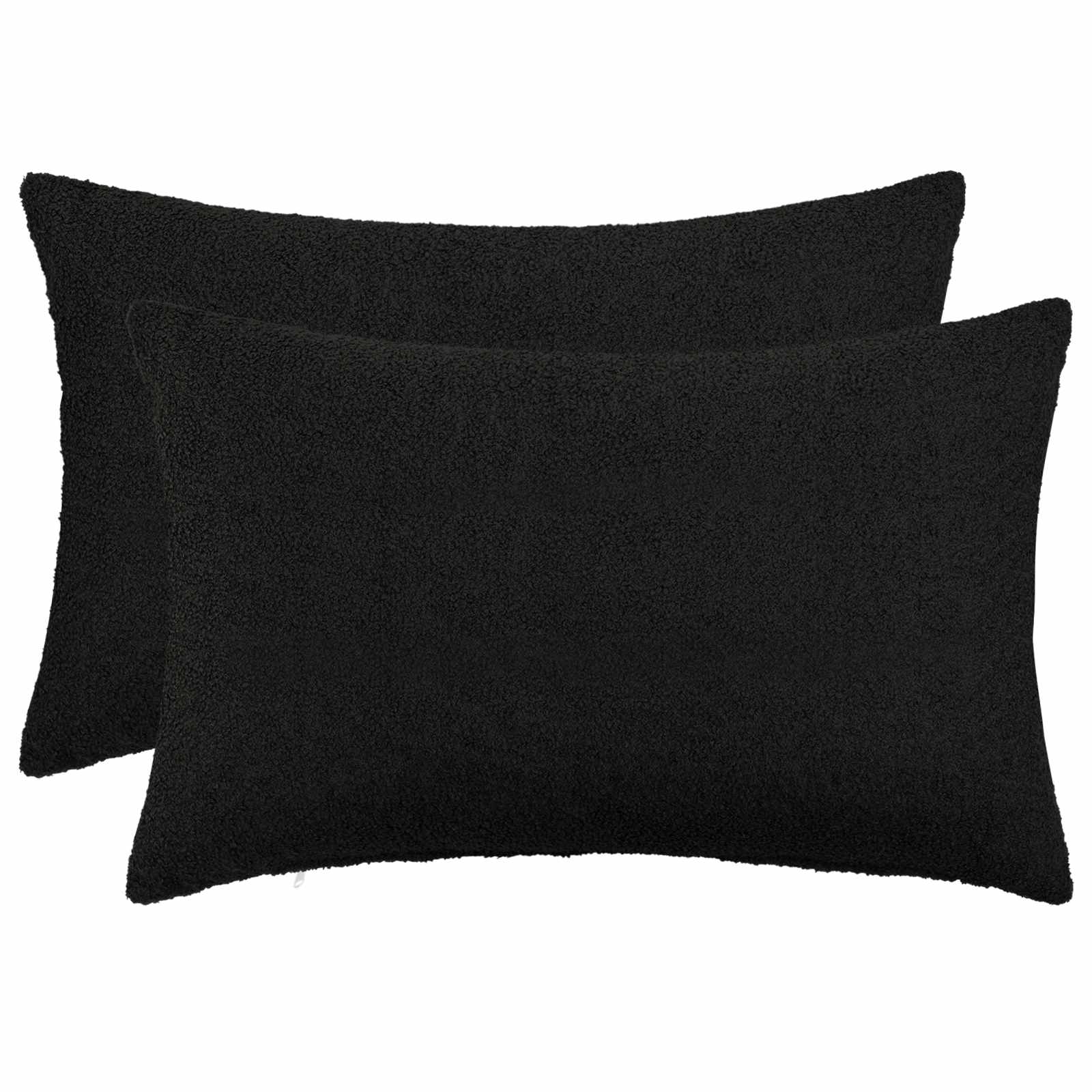 Presvlaka za jastuk 2 pcs HEERLEN Crna 50 x 75 cm Bouclé