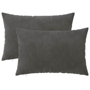 Presvlaka za jastuk 2 pcs HEERLEN Tamnosiva 50 x 80 cm Baršun