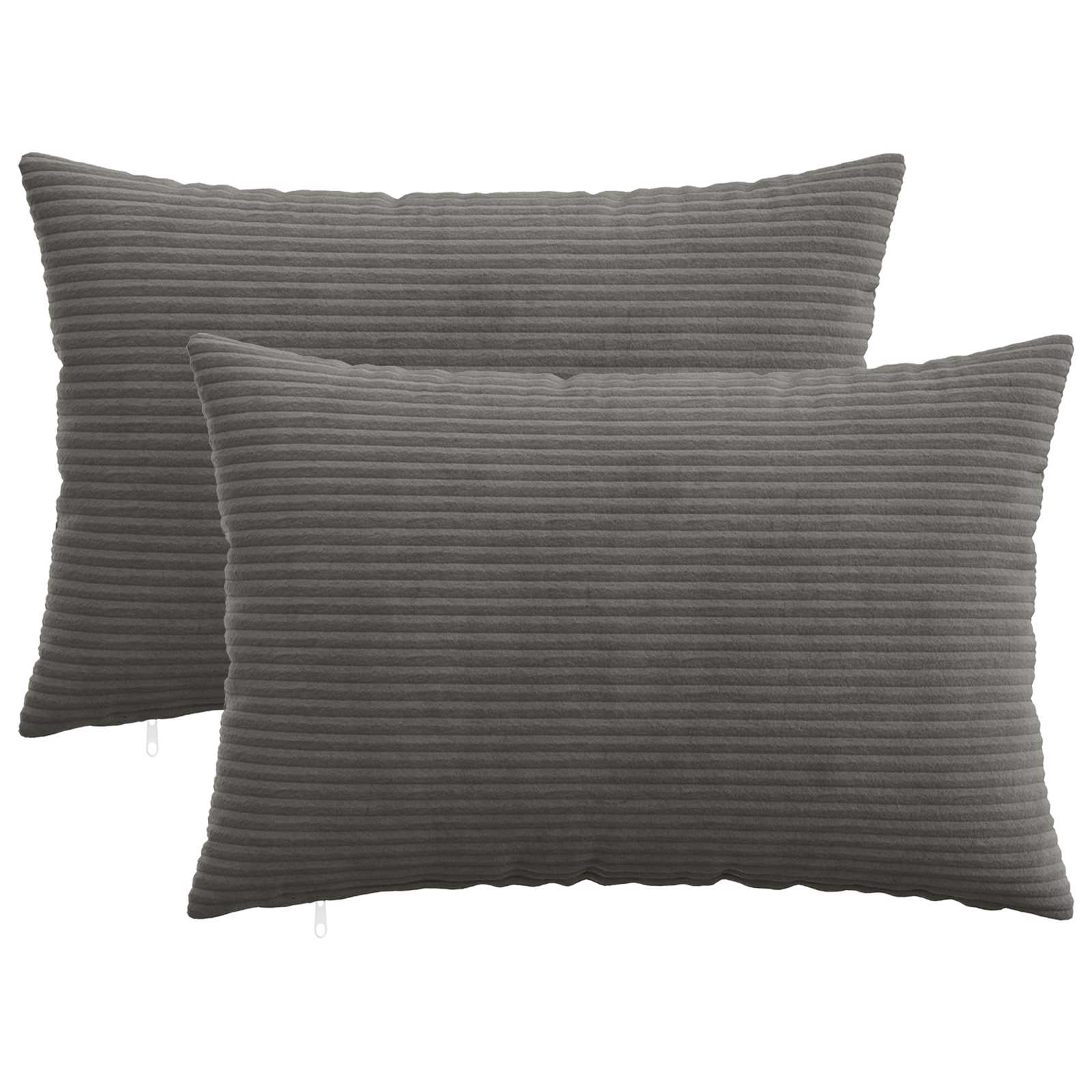 Presvlaka za jastuk 2 pcs HEERLEN Tamnosiva 50 x 80 cm Kord