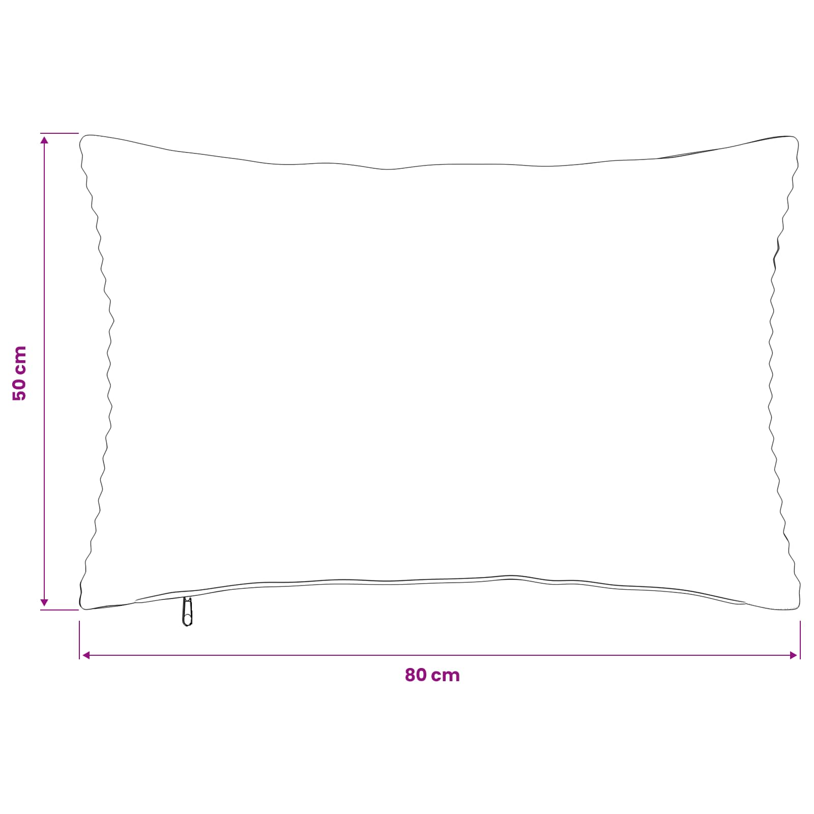 Presvlaka za jastuk 6 pcs HEERLEN Krem 50 x 80 cm Kord