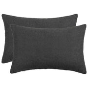 Presvlaka za jastuk 2 pcs HEERLEN Tamnosiva 50 x 80 cm Bouclé