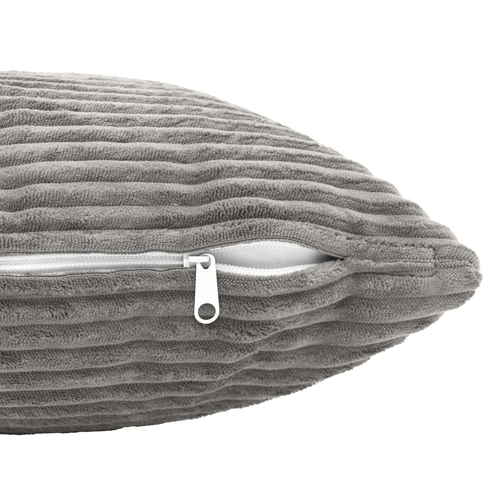 Presvlaka za jastuk 6 pcs HEERLEN Svjetlosiva 55 x 55 cm Kord