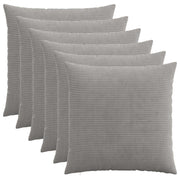 Presvlaka za jastuk 6 pcs HEERLEN Svjetlosiva 55 x 55 cm Kord