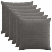 Presvlaka za jastuk 6 pcs HEERLEN Tamnosiva 55 x 55 cm Kord