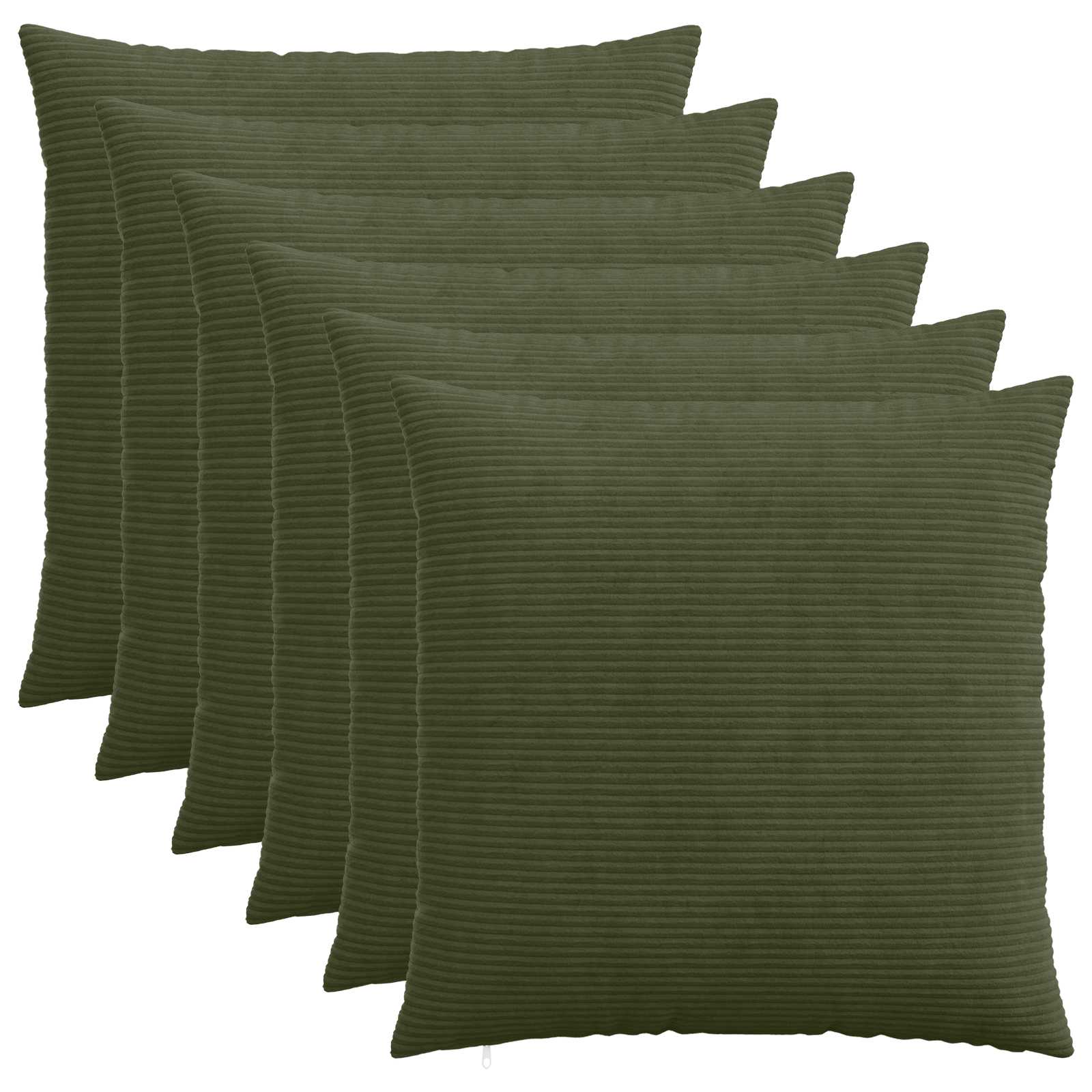 Presvlaka za jastuk 6 pcs HEERLEN Zelena 55 x 55 cm Kord
