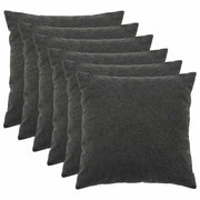 Presvlaka za jastuk 6 pcs HEERLEN Tamnosiva 60 x 60 cm Bouclé