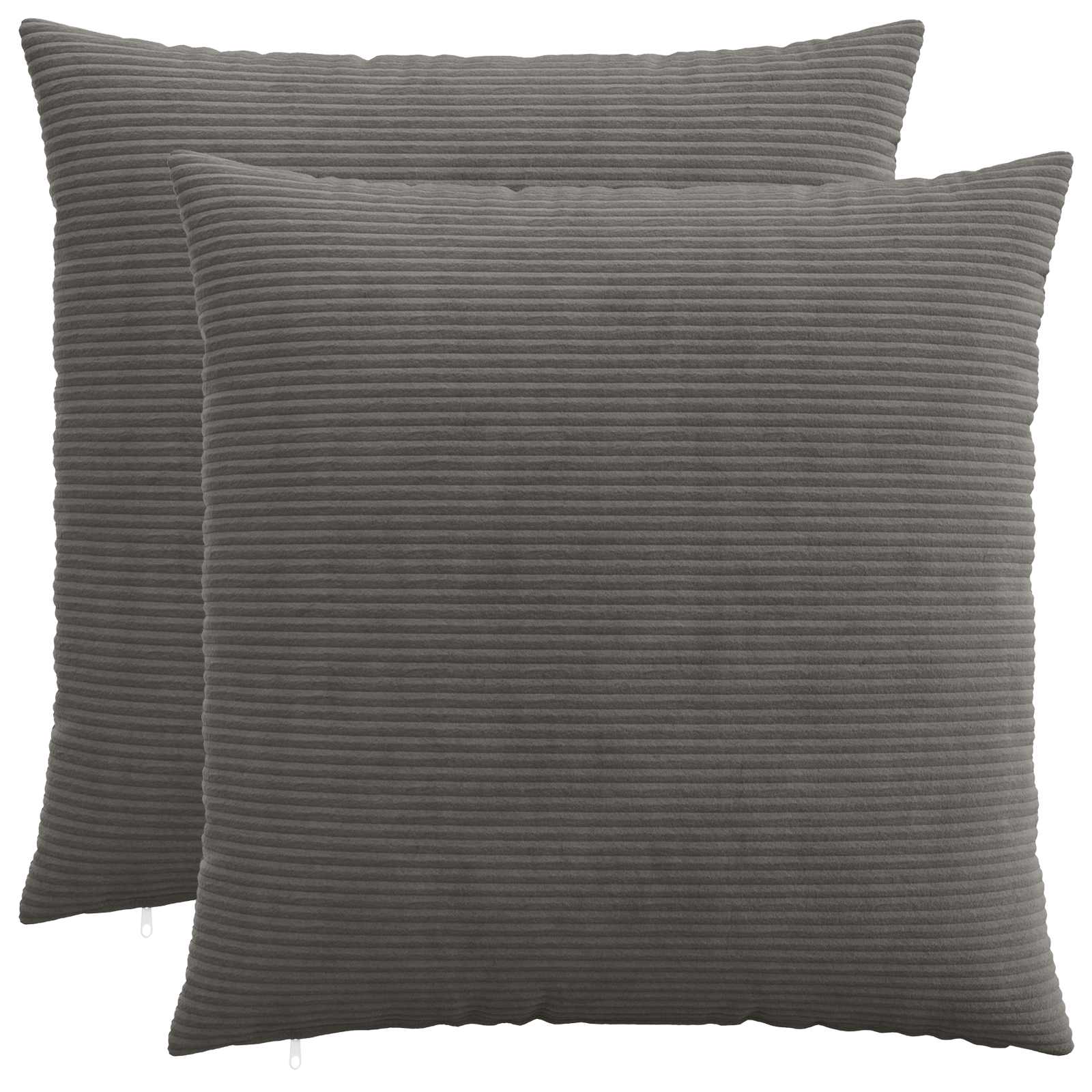 Presvlaka za jastuk 2 pcs HEERLEN Tamnosiva 65 x 65 cm Kord