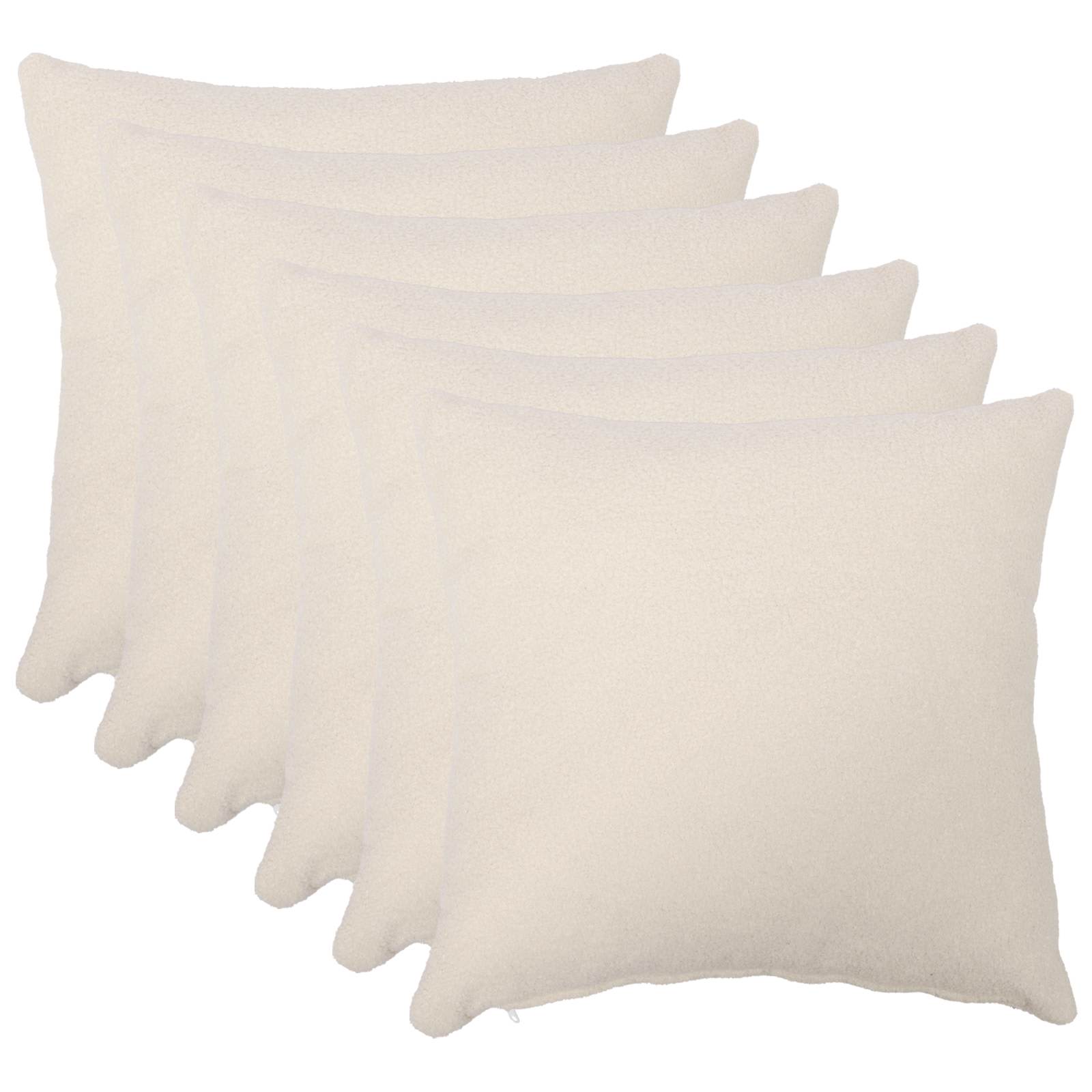 Presvlaka za jastuk 6 pcs HEERLEN Krem 65 x 65 cm Bouclé