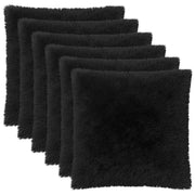 Presvlaka za jastuk 6 pcs HEERLEN Crna 65 x 65 cm PV flis