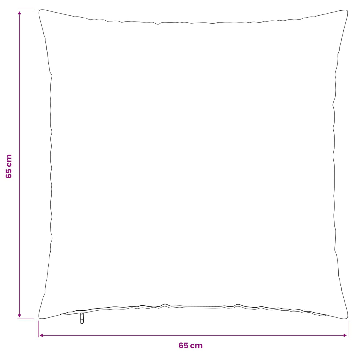 Presvlaka za jastuk 6 pcs HEERLEN Crna 65 x 65 cm PV flis