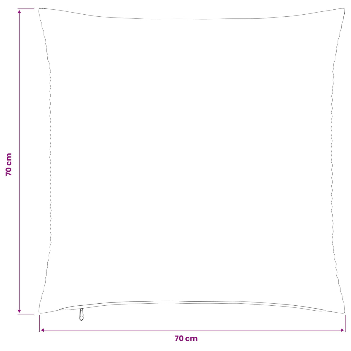 Presvlaka za jastuk 2 pcs HEERLEN Krem 70 x 70 cm Kord