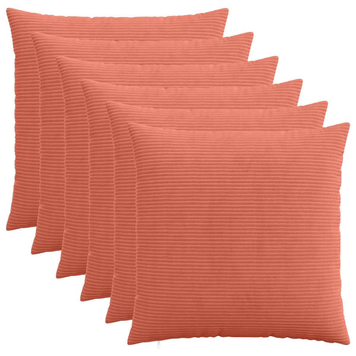 Presvlaka za jastuk 6 pcs HEERLEN Crvena narančasta 70 x 70 cm
