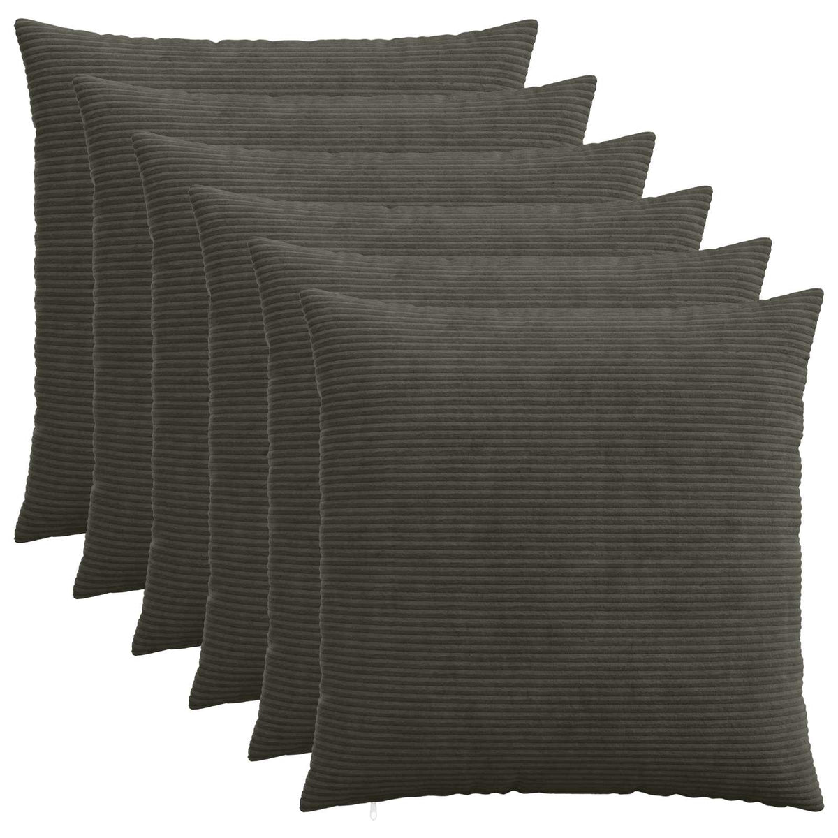 Presvlaka za jastuk 6 pcs HEERLEN Antracit 70 x 70 cm Kord