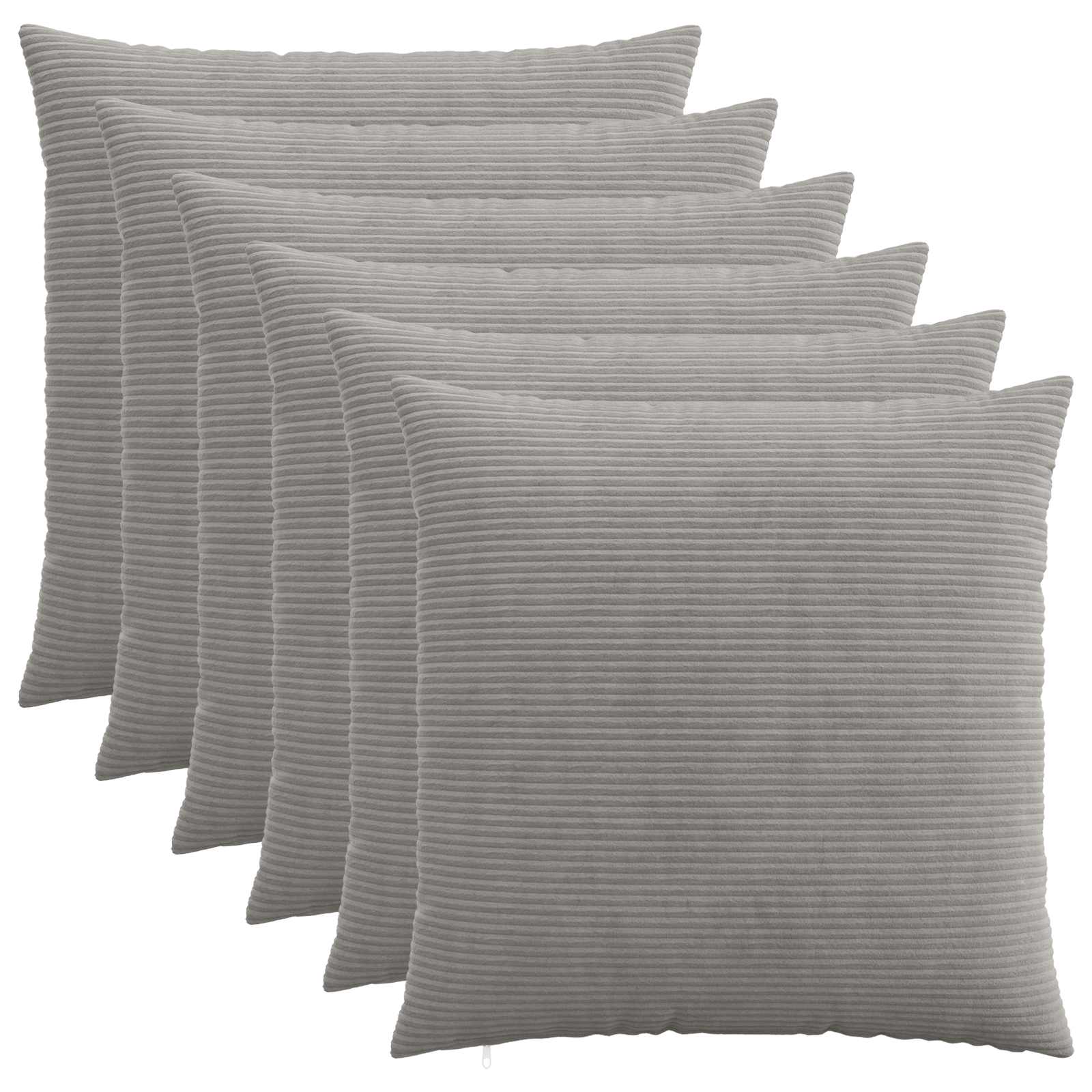 Presvlaka za jastuk 6 pcs HEERLEN Svjetlosiva 80 x 80 cm Kord