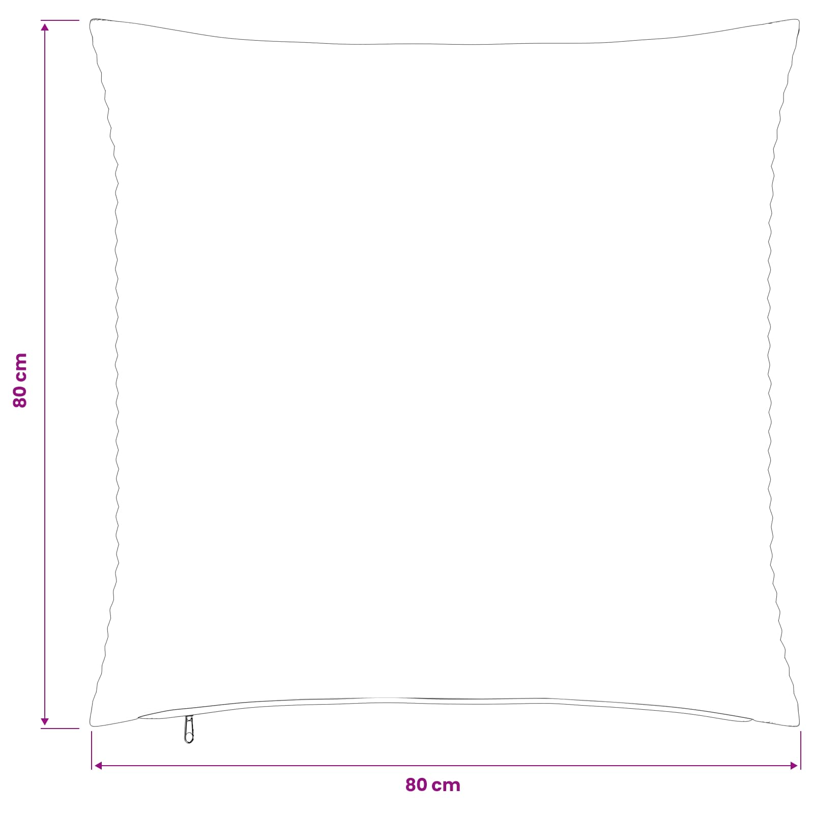 Presvlaka za jastuk 6 pcs HEERLEN Sivosmeđa 80 x 80 cm Kord
