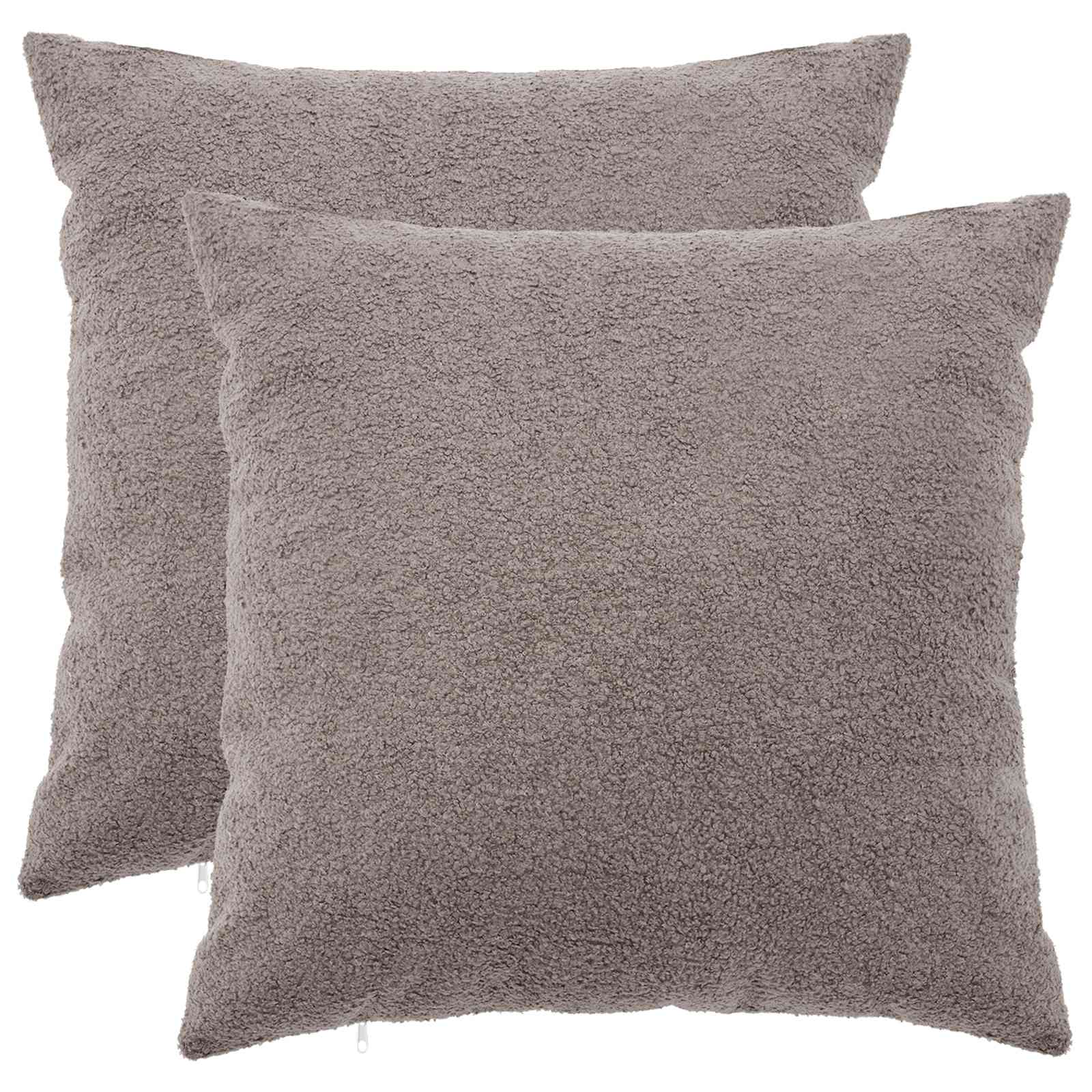 Presvlaka za jastuk 2 pcs HEERLEN Svjetlosiva 80 x 80 cm Bouclé