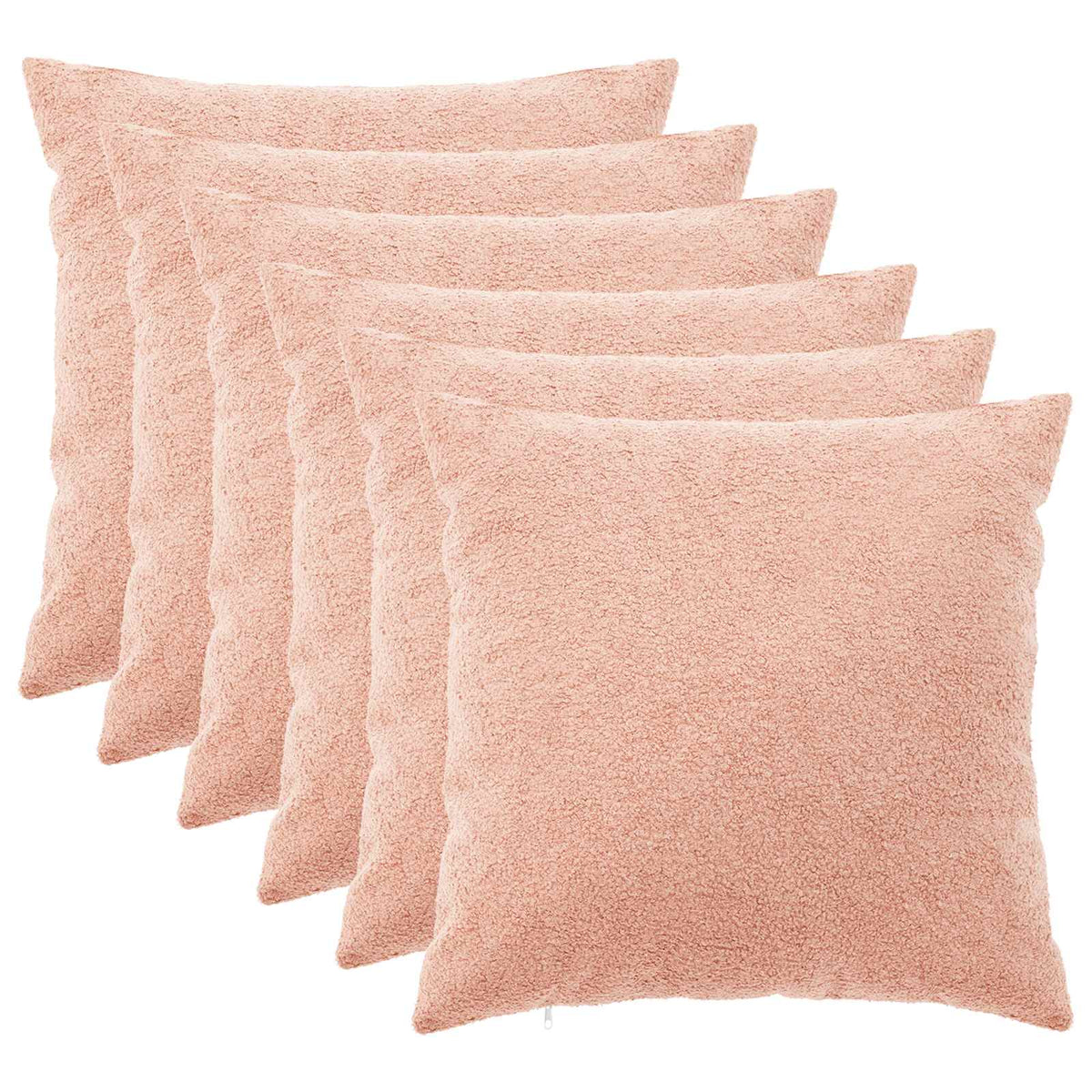 Presvlaka za jastuk 6 pcs HEERLEN Ružičasta 80 x 80 cm Bouclé