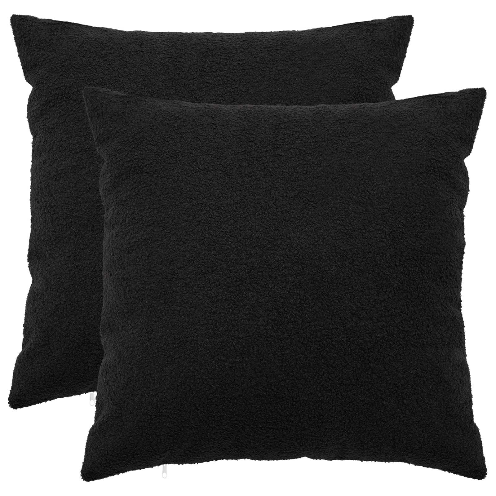 Presvlaka za jastuk 2 pcs HEERLEN Crna 80 x 80 cm Bouclé
