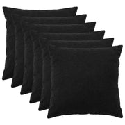 Presvlaka za jastuk 6 pcs HEERLEN Crna 80 x 80 cm Bouclé