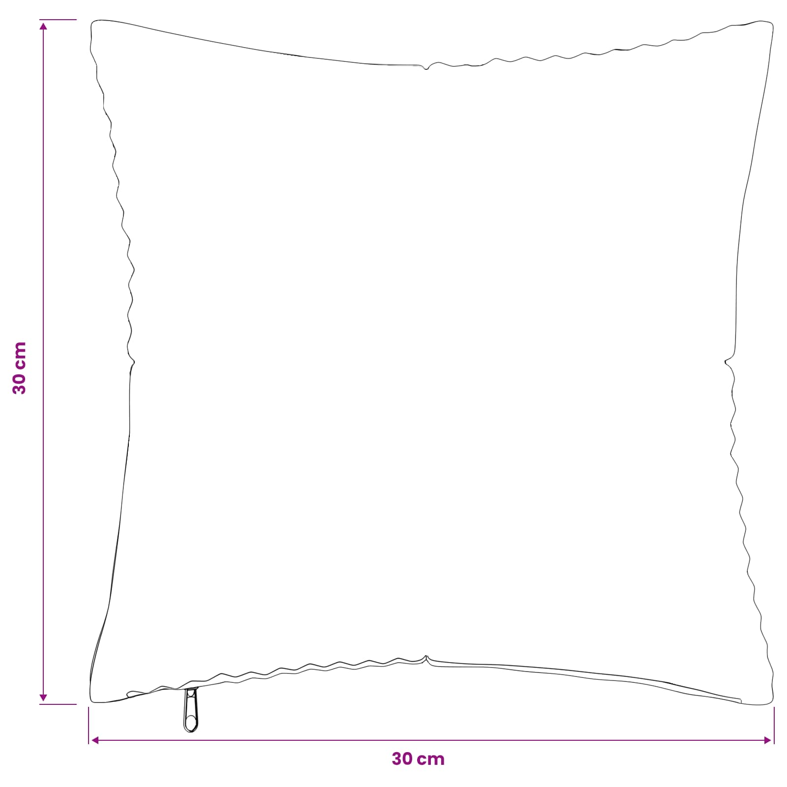 Presvlaka za jastuk 2 pcs ALMELO Tamnosiva 30 x 30 cm Kord