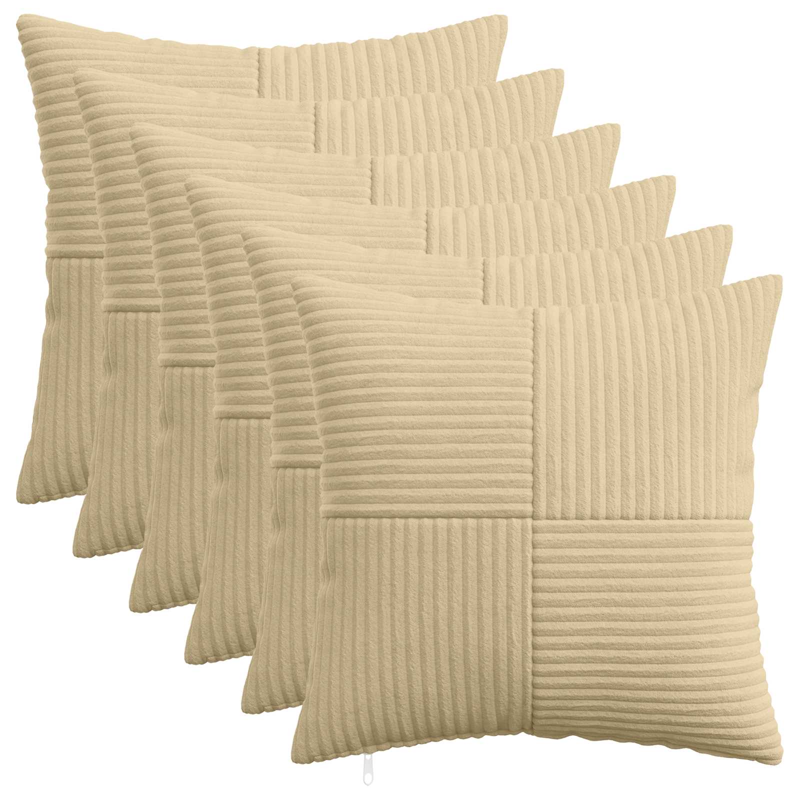 Presvlaka za jastuk 6 pcs ALMELO Siva zelena 30 x 30 cm Kord