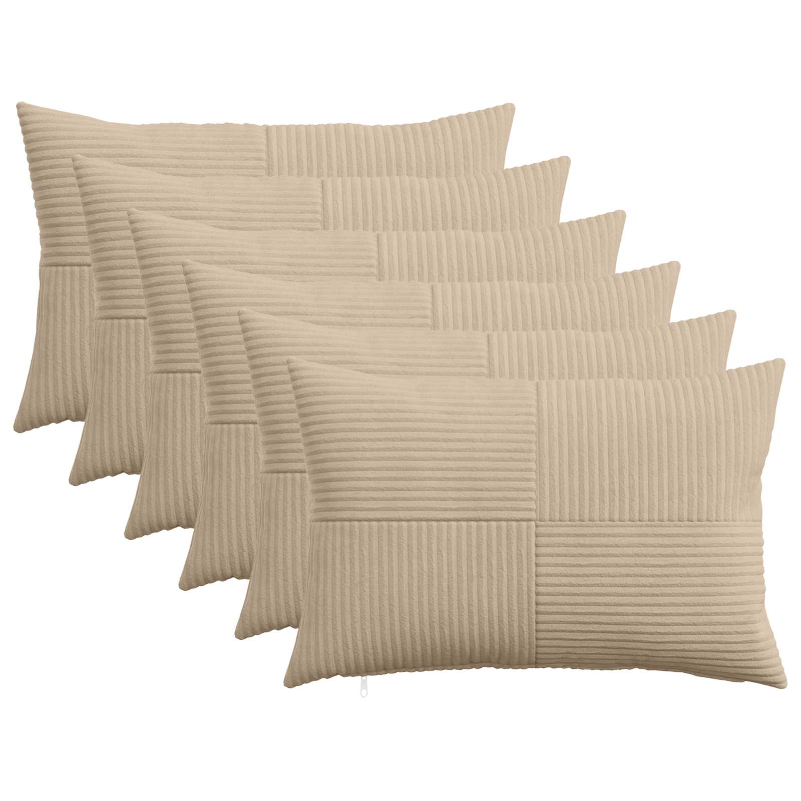 Presvlaka za jastuk 6 pcs ALMELO Sivosmeđa 30 x 50 cm Kord