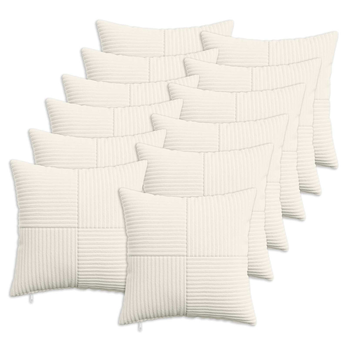 Presvlaka za jastuk 12 pcs ALMELO Krem 40 x 40 cm Kord