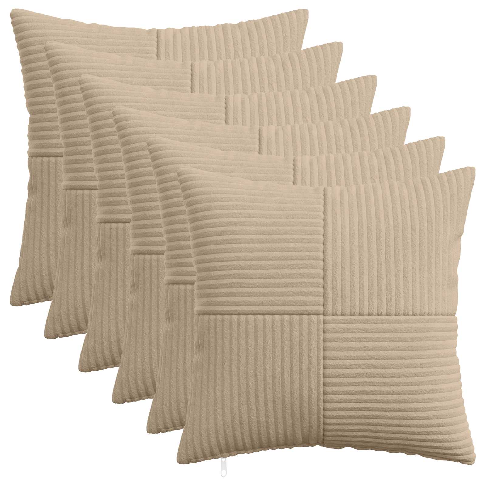 Presvlaka za jastuk 6 pcs ALMELO Sivosmeđa 40 x 40 cm Kord