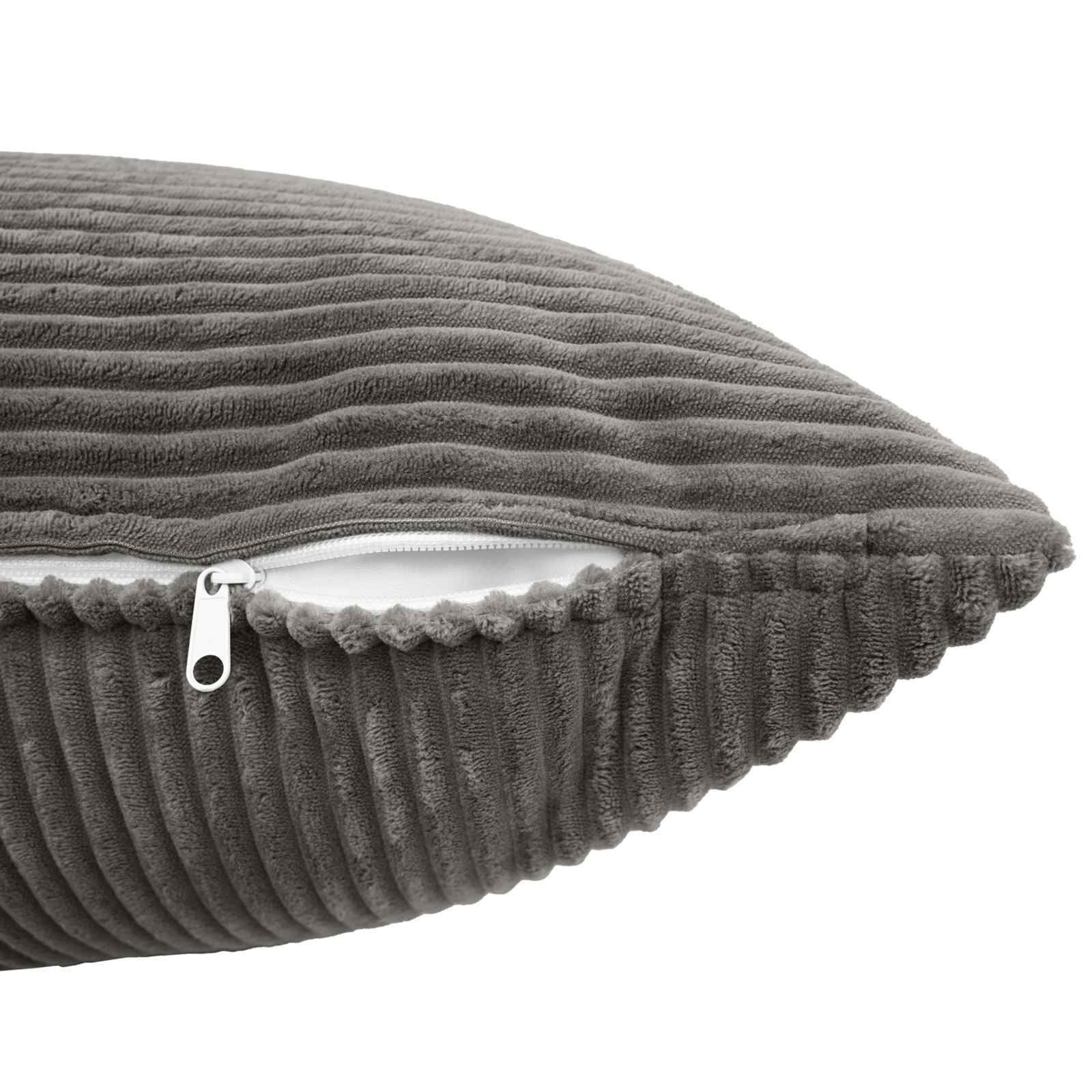Presvlaka za jastuk ALMELO Tamnosiva 40 x 145 cm Kord
