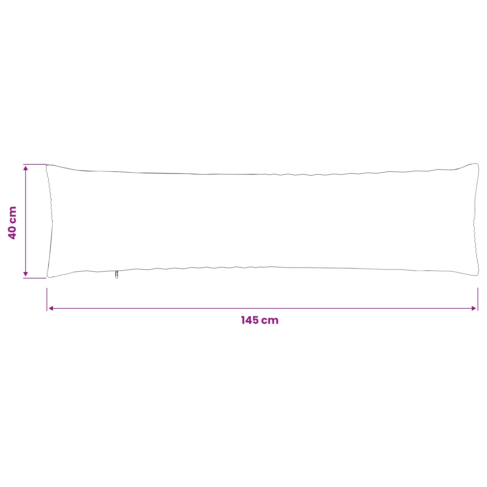 Presvlaka za jastuk ALMELO Sivosmeđa 40 x 145 cm Kord
