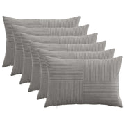 Presvlaka za jastuk 6 pcs ALMELO Svjetlosiva 40 x 60 cm Kord