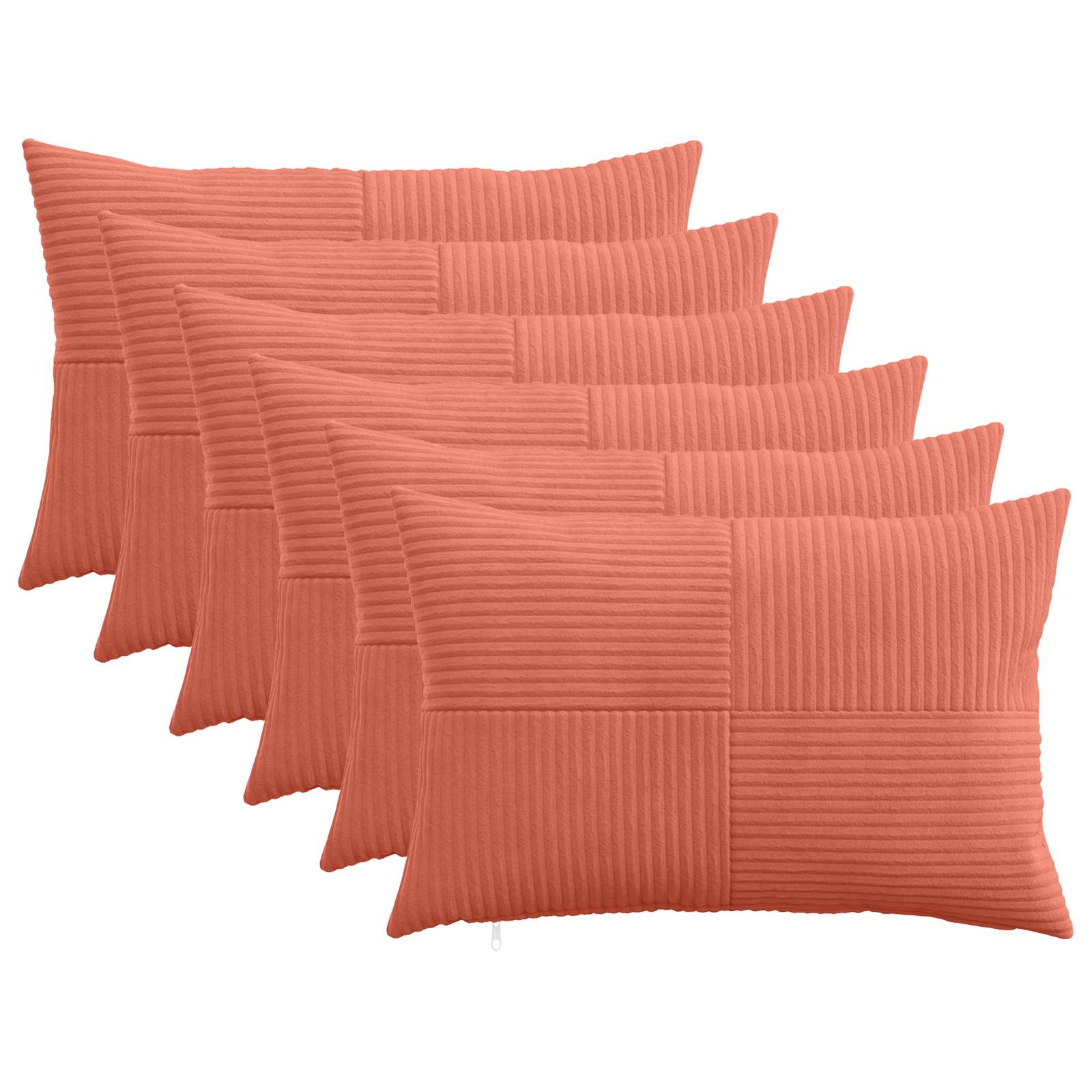 Presvlaka za jastuk 6 pcs ALMELO Crvena narančasta 40 x 60 cm