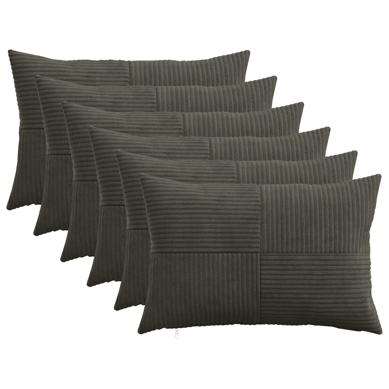 Presvlaka za jastuk 6 pcs ALMELO Antracit 40 x 60 cm Kord